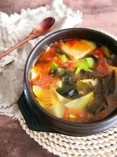 Make Tomato tofu pot step 12