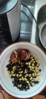 Make Black sesame soy sauce step 0