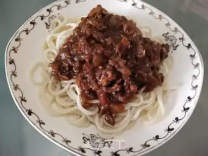 Make Meat sauce noodles step 13