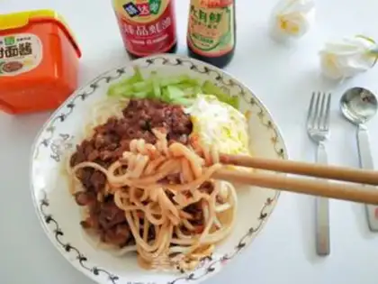 Make Meat sauce noodles step 16
