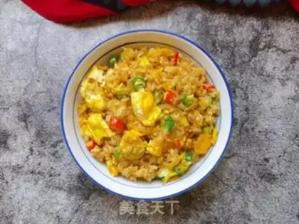 Make Cream pepper egg fried rice step 12