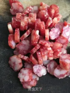 Make Weenie egg fried rice step 2