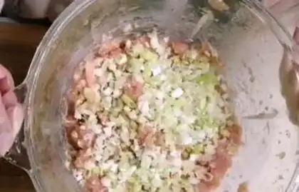 Make A meat dragon roll step 7