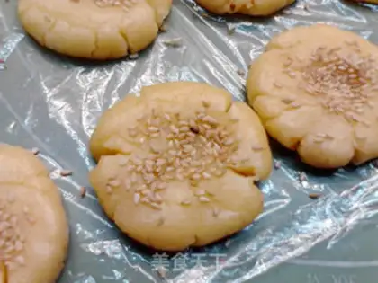 Make Sesame peaches step 6