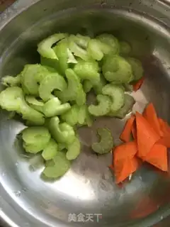 Make Celery meatball soup step 1