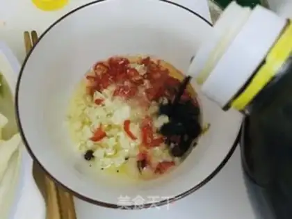 Make Garlic cabbage fan fan step 2