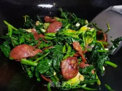 Make The spinach sausage step 3