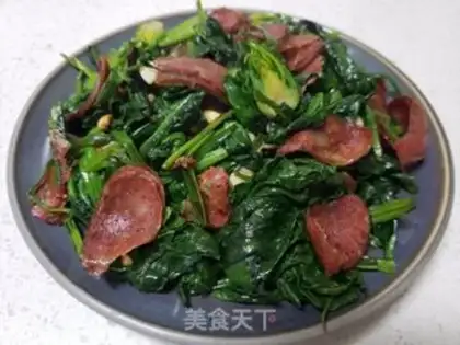 Make The spinach sausage step 4