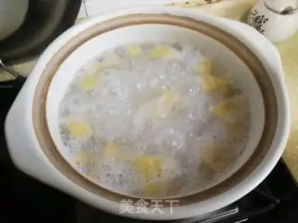 Make Banana milk congee step 3
