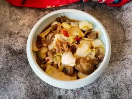 Make The cabbage makes lamb chips step 9