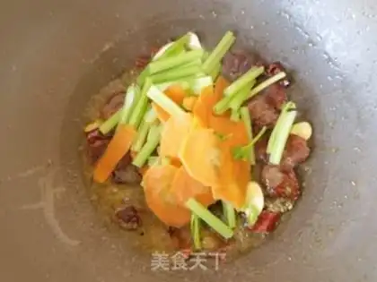 Make Carrot celery and sausage step 7