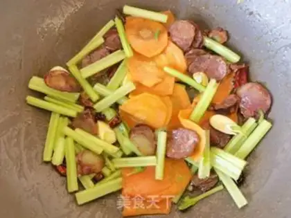 Make Carrot celery and sausage step 8