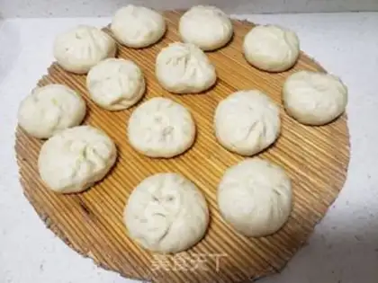 Make White radish fried tofu buns step 12