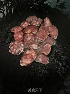 Make Celery fried sausage step 2