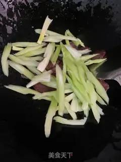 Make Celery fried sausage step 3