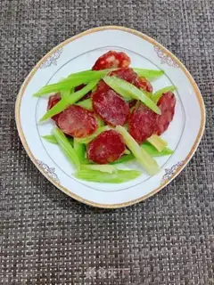 Make Celery fried sausage step 8