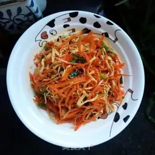 Make Oiled carrots and bean peels step 7