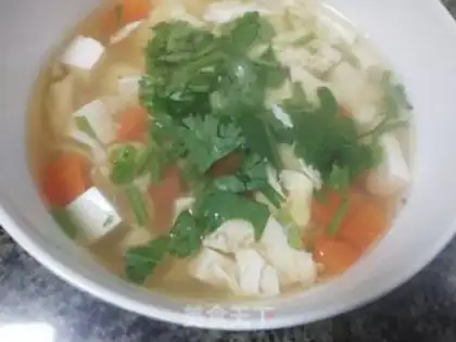 Make Shrimp tofu soup step 13