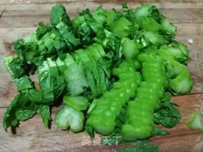 Make Shrimp mustard rice step 1