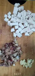 Make Weenie taro rice step 1