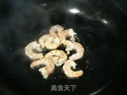 Make Shrimp mustard rice step 2