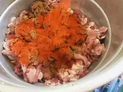 Make Spicy sausage step 3