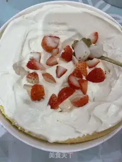 Make Strawberry eggcake step 8