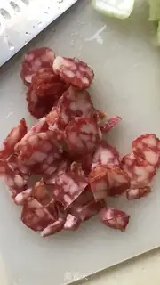 Make Sausage rice step 1