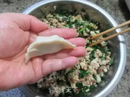 Make Cream tofu meat dumplings step 12