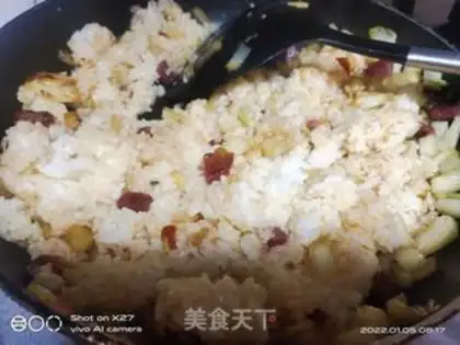 Make The cabbage sausage and rice step 2