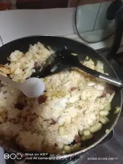 Make The cabbage sausage and rice step 3