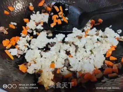 Make Carrot duck fried rice step 2