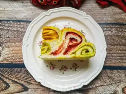 Make Three-colored rolls step 28