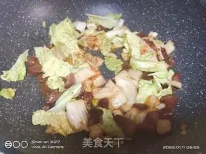 Make Sausage pickled rice step 2