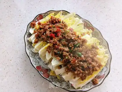 Make Garlic meat powdered doll food step 6