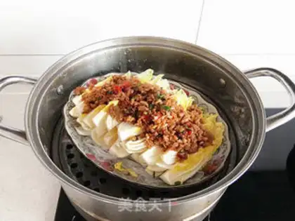 Make Garlic meat powdered doll food step 7