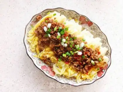 Make Garlic meat powdered doll food step 8