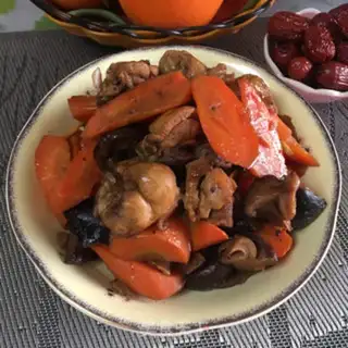 Make Flaming chicken legs with mushroom carrots step 9