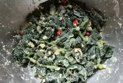 Make Scrambled spinach step 13