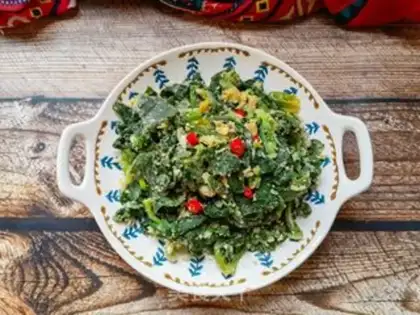 Make Scrambled spinach step 14