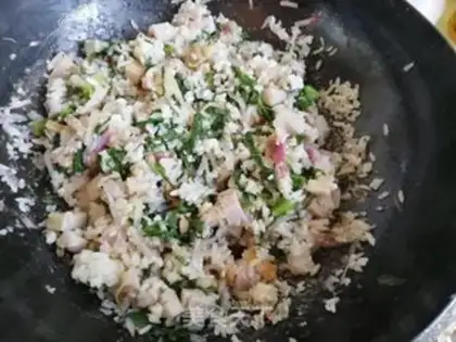 Make Salted radish rice step 6