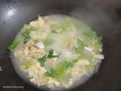 Make Egg tofu soup step 6