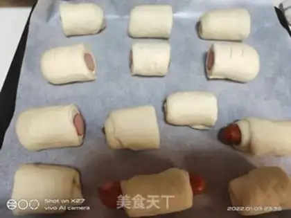 Make A mini ham sausage roll step 10