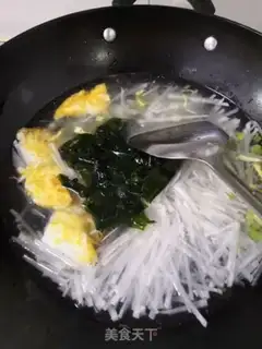 Make White radish with egg soup step 6