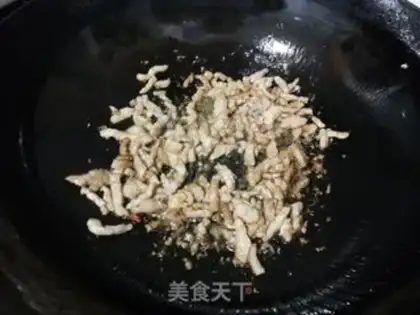 Make Scrambled meat and powdered pork step 4