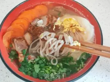 Make Beef egg oatmeal noodles step 4