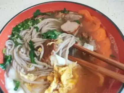 Make Beef egg oatmeal noodles step 5