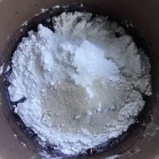 Make Black rice buns step 1