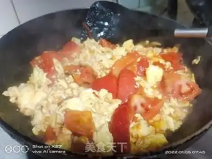 Make Tomato eggs and rice step 8