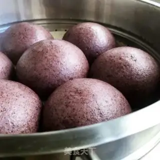 Make Black rice buns step 9